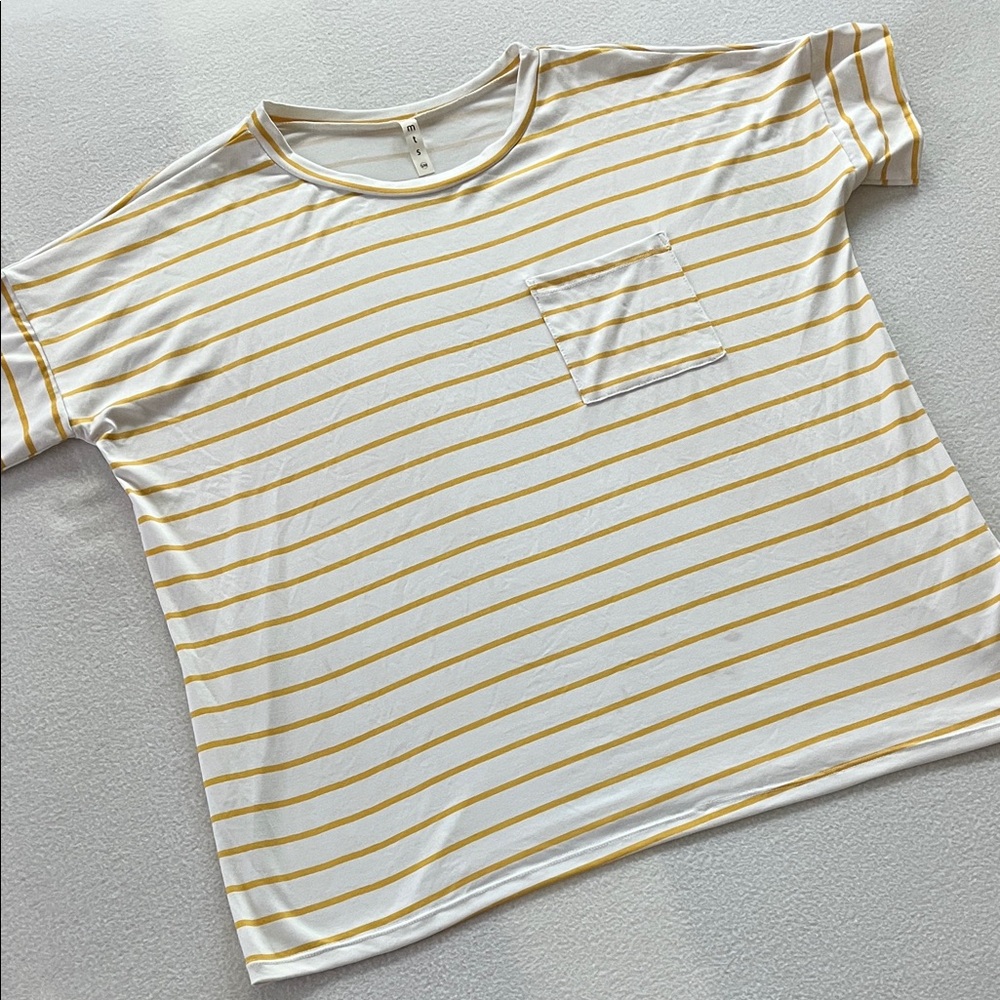 Striped Yellow and White T-Shirt